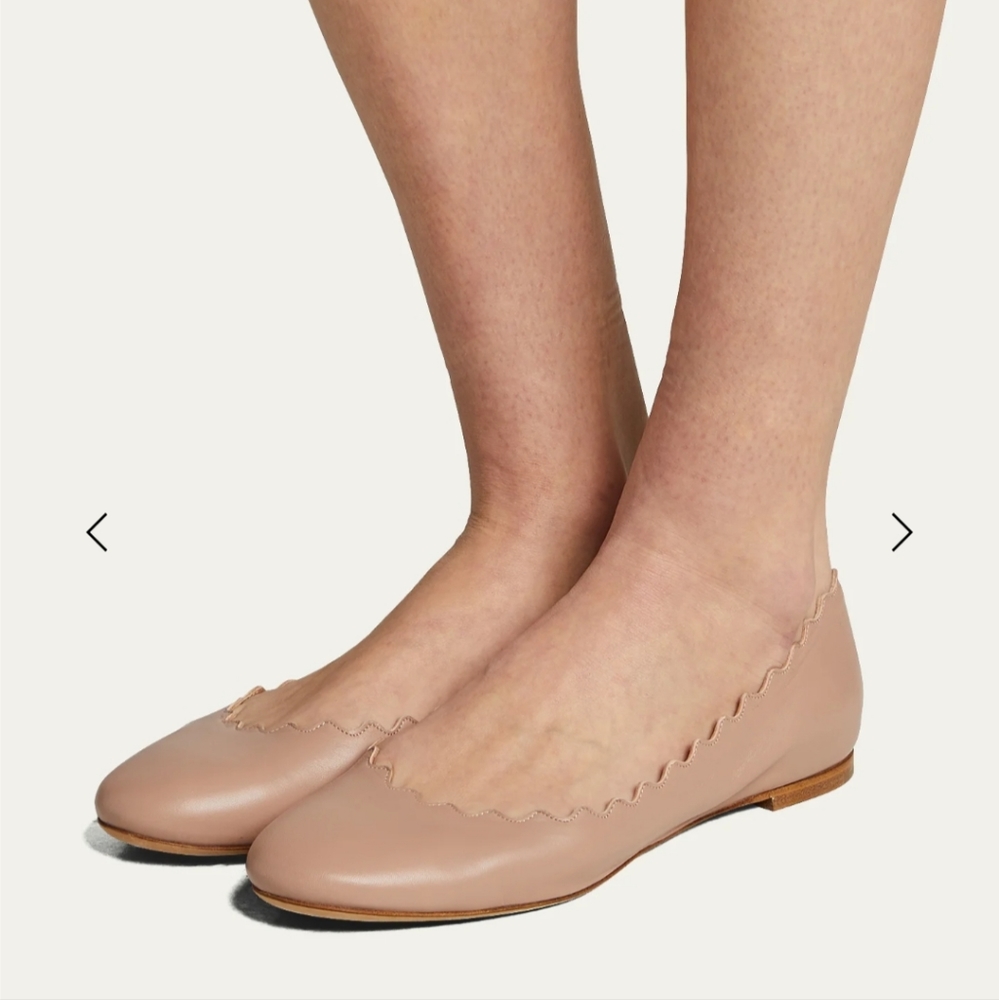 Chloe "Lauren" Scalloped Ballet Flat